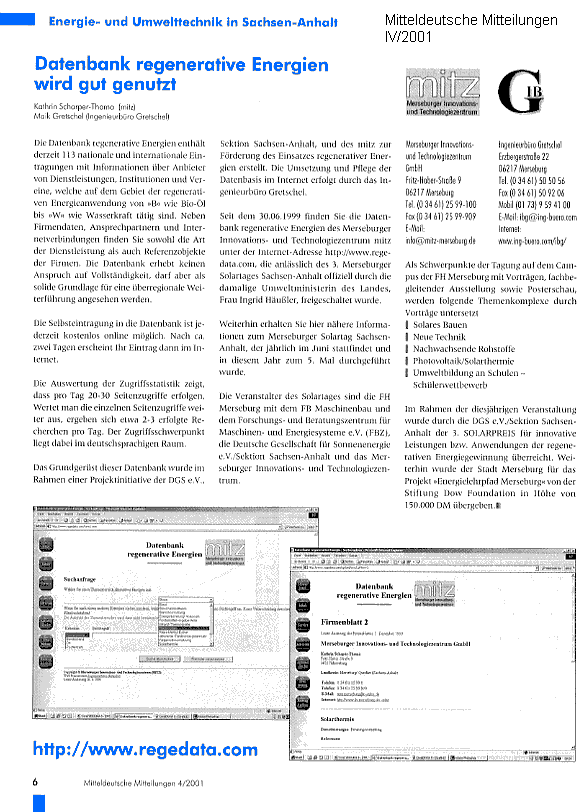 Mitteldeutsche Mitteilungen 4/2001
